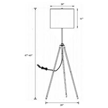 Load image into Gallery viewer, Zabka - Drum Shade Metal Tripod Floor Lamp - Black