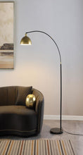 Load image into Gallery viewer, Gloria - Arched Dome Shade Metal Floor Lamp Black - Gold