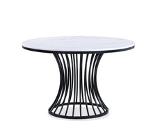 Load image into Gallery viewer, Hadley - Faux Marble Round Table - White