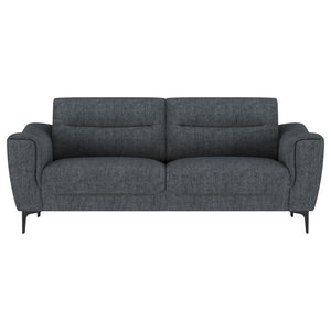 Nolan - Upholstered Sloped Track Arm Sofa - Charcoal