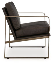 Load image into Gallery viewer, Bradett - Dark Brown / Gold Finish - Accent Chair