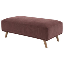 Load image into Gallery viewer, Elizabeth - Corduroy Upholstered Ottoman - Wine Red