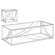 Load image into Gallery viewer, Lille - 2 Piece Glass Top Coffee And End Table Set - Chrome