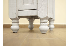 Load image into Gallery viewer, Stone - Chairside Table With 1 Door - Antiqued Ivory / Weathered Gray