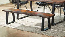 Load image into Gallery viewer, Ditman - Live Edge Wood Dining Bench - Gray Sheesham