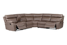 Load image into Gallery viewer, Theon - 6 Piece Modular Manual Reclining Sectional And Entertainment Console - Stokes Toffee