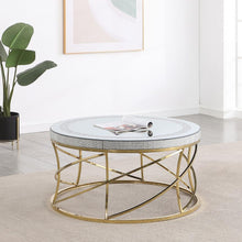 Load image into Gallery viewer, Elise - Round Mirror Top Stainless Steel Coffee Table - Gold