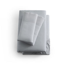 Load image into Gallery viewer, Linen-Weave Cotton King Sheet Set - Fog