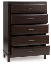 Load image into Gallery viewer, Vanmore - Dark Brown - Five Drawer Chest