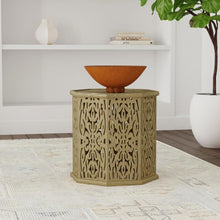 Load image into Gallery viewer, Torres - Octagonal Solid Mango Wood Side Table - Natural Brown