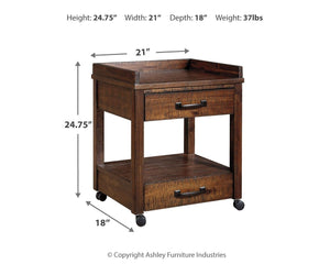 Baldridge - Rustic Brown - Printer Stand