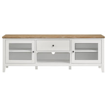 Load image into Gallery viewer, Hollis - 2 Door Wood TV Stand With Drawer - Brown And White