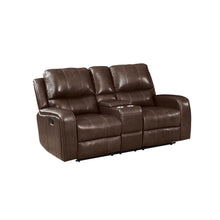 Load image into Gallery viewer, Linton - Leather Console Loveseat With Dual Recliners