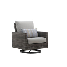 Load image into Gallery viewer, Bungalow - Patio Swivel Club Chair With Accent Pillow (Set of 2) - Gray