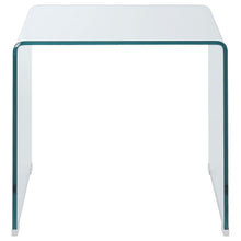 Load image into Gallery viewer, Ripley - Squared Tempered Bent Glass Side End Table - Clear