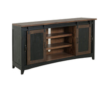 Load image into Gallery viewer, Pueblo Black - TV Stand / Console / Wall Unit - Black / Medium Brown