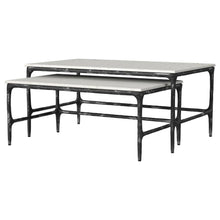 Load image into Gallery viewer, Ebby - 2 Piece Genuine Marble Top Nesting Coffee Tables - White