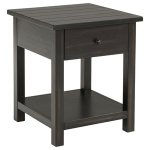 Payne - 1 Drawers Wood End Table with Shelf