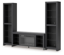 Load image into Gallery viewer, Cayberry - Black - 3-Piece Entertainment Center With Electric Fireplace