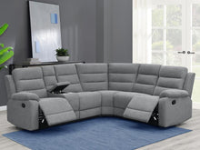 Load image into Gallery viewer, David - Upholstered Reclining Sectional Sofa - Smoke