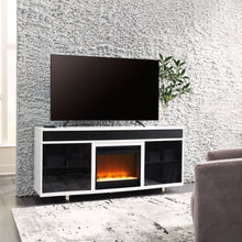 Load image into Gallery viewer, Gardoni - White / Black - 72&quot; TV Stand With Electric Fireplace