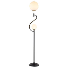 Load image into Gallery viewer, Dacki - Dual Spherical Bulb Metal Floor Lamp - Black