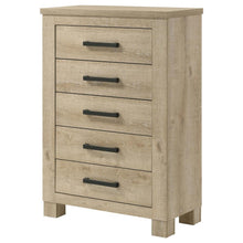 Load image into Gallery viewer, Oakglen - 5-Drawer Bedroom Chest Of Drawers - Weathered Oak