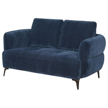 Load image into Gallery viewer, Lively - Chenille Upholstered Modern Track Arm Loveseat - Blue