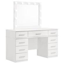 Load image into Gallery viewer, Felicity - 9-Drawer Vanity Table With Lighted Mirror - Glossy White