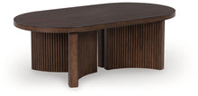 Load image into Gallery viewer, Korestone - Dark Brown - Oval Cocktail Table