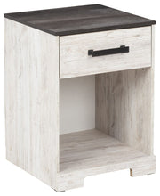 Load image into Gallery viewer, Shawburn - Whitewash / Charcoal Gray - One Drawer Night Stand