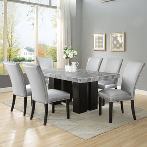 Camila - Rectangular Dining Set - Gray Top