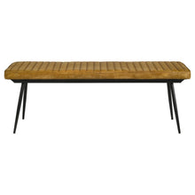 Load image into Gallery viewer, Misty - Leather Upholstered Dining Bench - Antique Camel