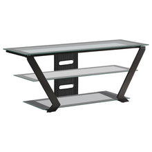 Load image into Gallery viewer, Donlyn - 2-Tier Metal TV Stand With Glass Shelves - Black