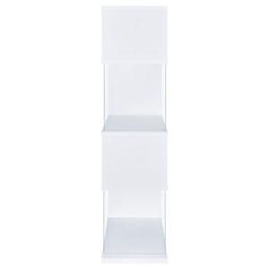 Emelle - 4-Shelf Glass Panel Bookshelf