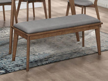 Load image into Gallery viewer, Alfredo - Upholstered Dining Bench - Gray And Natural Walnut