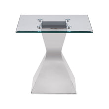 Load image into Gallery viewer, Jenny - Glass Top Stainless Steel Side End Table - Chrome