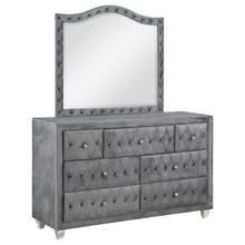 Load image into Gallery viewer, Deanna - 7-Drawer Upholstered Dresser With Mirror