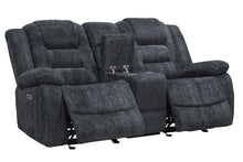 Load image into Gallery viewer, Bolton - Glider Reclining Console Loveseat - Misty Storm