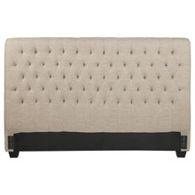 Load image into Gallery viewer, Chloe - Upholstered Eastern King Panel Headboard - Oatmeal