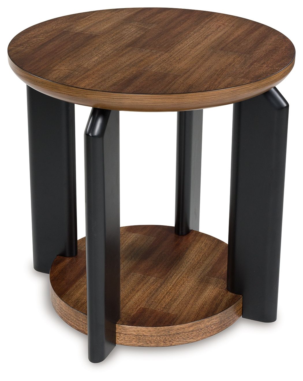 Kraeburn - Brown / Black - Round End Table