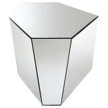 Load image into Gallery viewer, Capella - Mirrored Abstract Geometric End Table - Silver