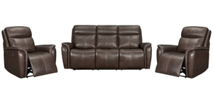 Cascade - Power Reclining Sofa & 2 Recliners - Auburn