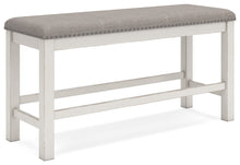 Load image into Gallery viewer, Robbinsdale - Antique White - Dbl Counter Height Upholstered Dining Bench