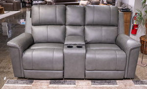 Bleckley - Anchor - Power Reclining Loveseat With Console / Adjustable Headrest