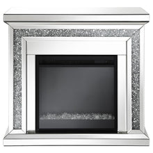 Load image into Gallery viewer, Lorelai - Mirrored Freestanding Electric Fireplace - Silver