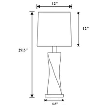 Load image into Gallery viewer, Keene - Tapered Shade Table Lamp Silver (Set of 2) - Distressed Silver