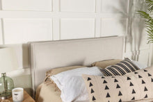 Load image into Gallery viewer, Izzy - Upholstered King Panel Headboard - Sand