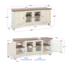 Load image into Gallery viewer, Pasadena - 72&quot; Media Console - Marble White and Buckskin