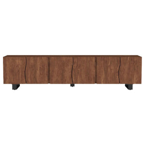 Trask - 86" Wood TV Stand Media Console - Mango Brown